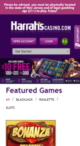Harrah's casino website