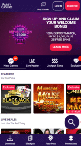 Party casino website