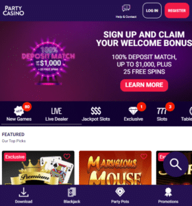 Party casino website