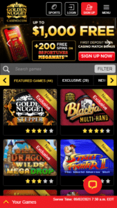 Golden Nugget casino website