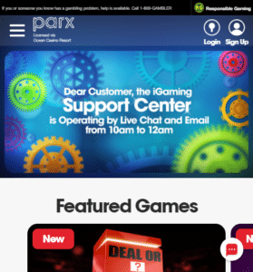Parx casino website