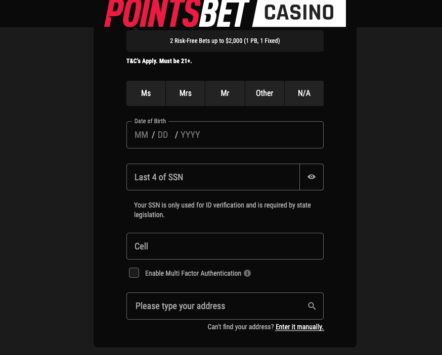 PointsBet NJ casino review 3
