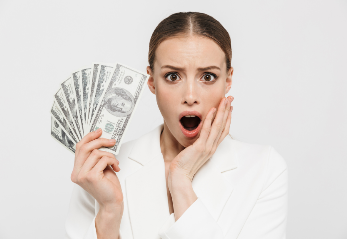 Woman with Cash