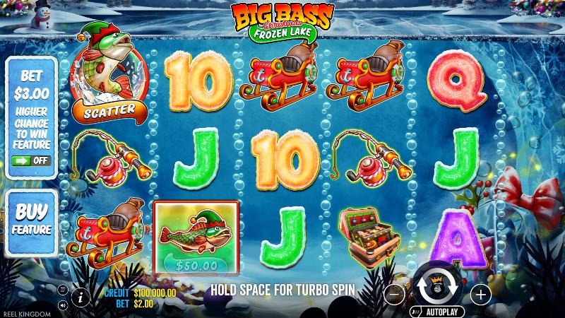 Big Bass Christmas Frozen Lake