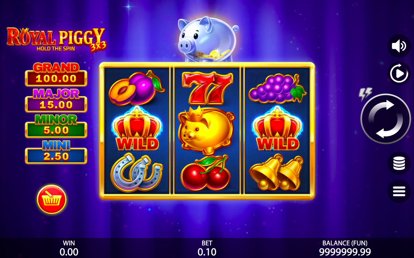 3×3 Royal Piggy: Hold The Spin