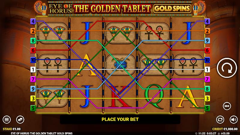 Eye Of Horus The Golden Tablet Gold Spins