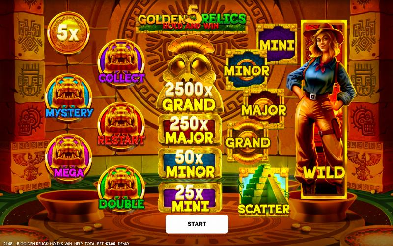5 Golden Relics Hold & Win