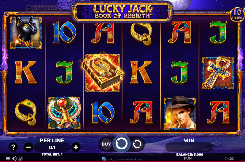 Lucky Jack Book Of Rebirth Egyptian Darkness