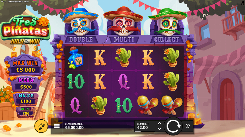 Tres Pinatas Hold & Win