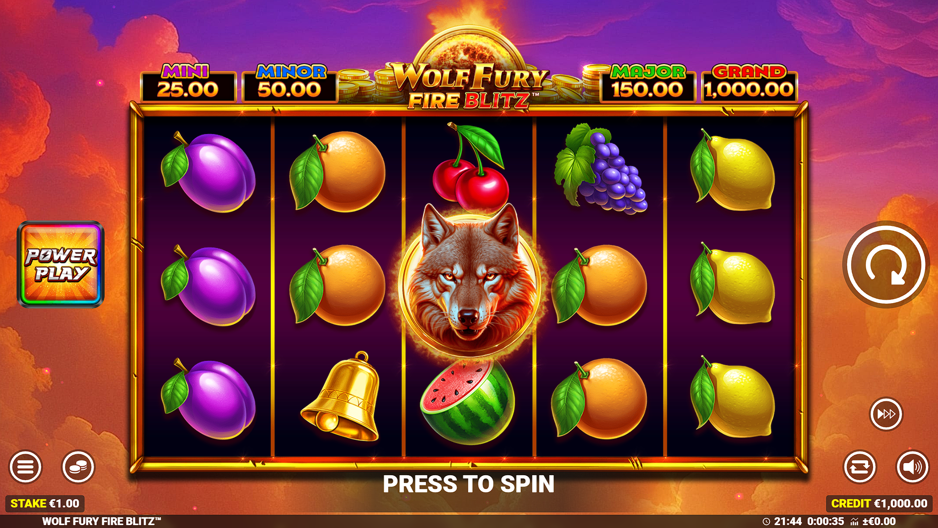 Wolf Fury Fire Blitz