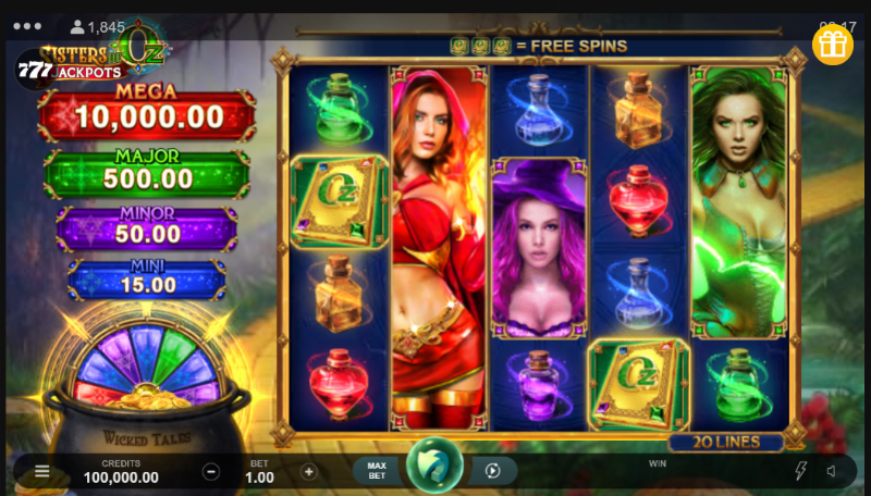 Sisters Of Oz Jackpots