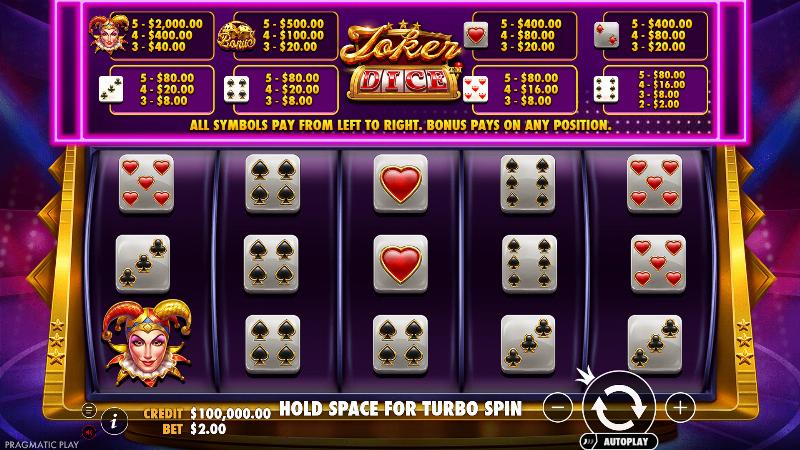 Joker’s Jewels Dice