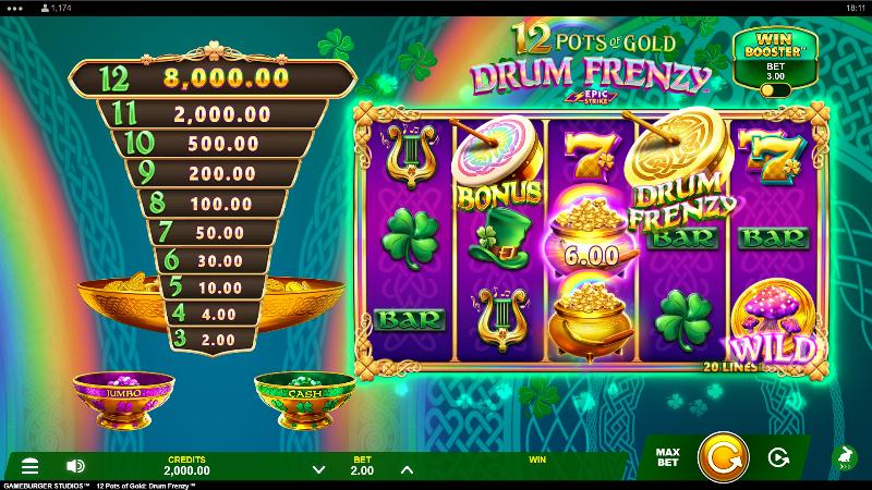 12 Pots Of Gold Drum Frenzy (Gameburger Studios)
