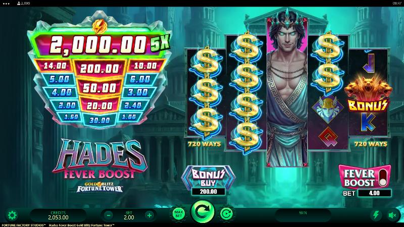 Hades Fever Boost Gold Blitz Fortune Tower