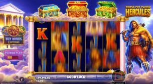 Triple Pot Plinko Hercules demo play free 3