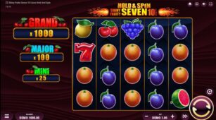 Shiny Fruity Seven 10 Lines Hold And Spin demo play free 1
