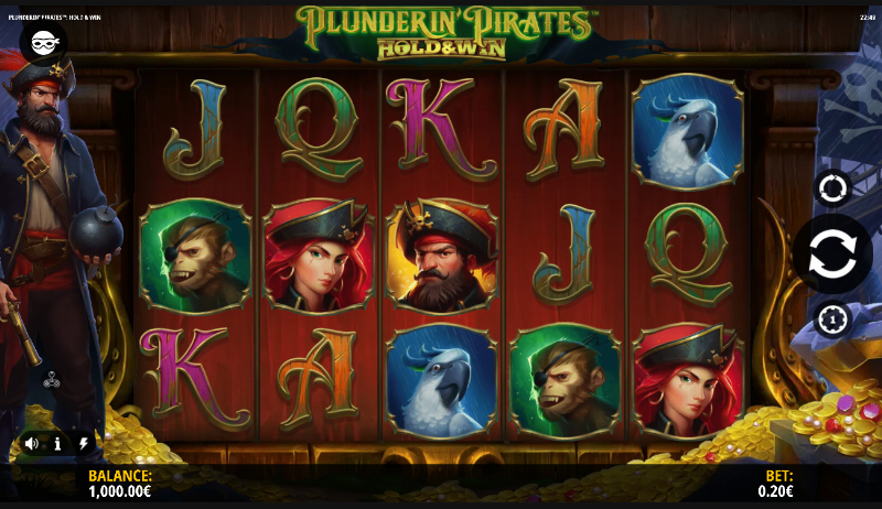 Plunderin Pirates Hold & Win