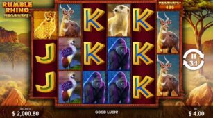 Rumble Rhino Megaways demo play free 3