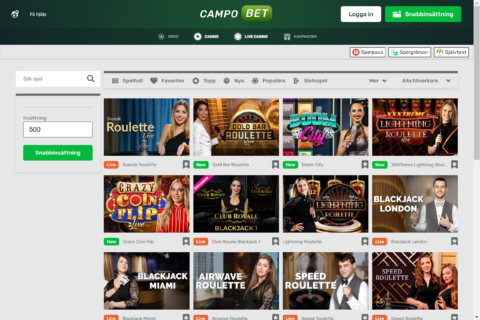 Campobet casino kampanjer
