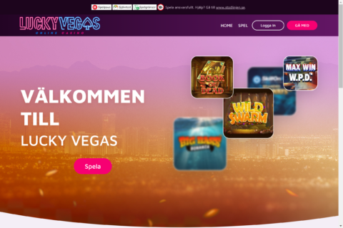 Lucky Vegas casino startsidan