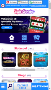 SpinGenie casino hemsida