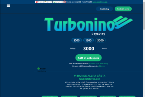 Turbonino casino startsidan