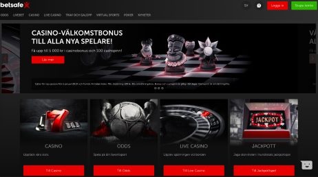 Betsafe Casino Startsida