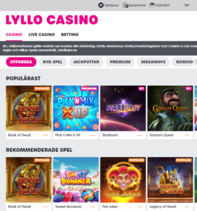 Lyllo casino hemsida
