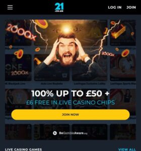 21.co.uk casino website