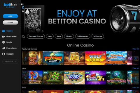 Betiton Casino startsidan