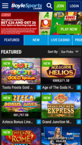 BoyleSports casino website