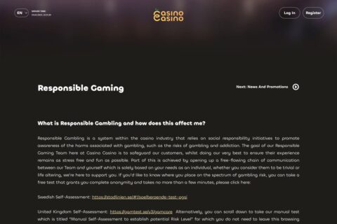 CasinoCasino casino ansvarsfullt spelande