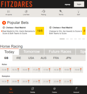 Fitzdares casino website