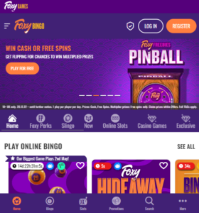 Foxy Bingo casino website