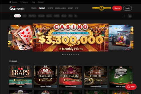 GGPoker Casino startsidan