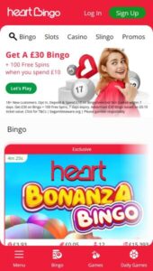Heart Bingo casino website