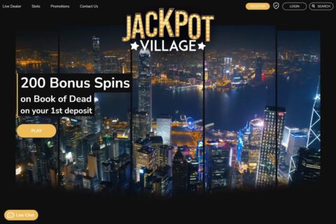 Jackpot Village casino startsidan