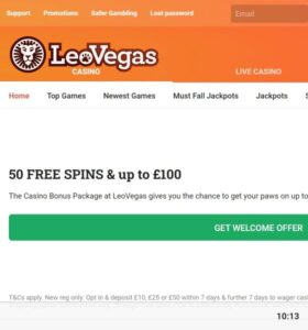LeoVegas casino website