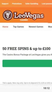 LeoVegas casino website