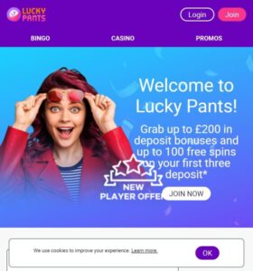 Lucky Pants casino website