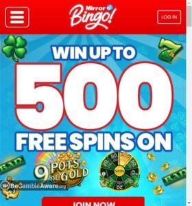 Mirror Bingo casino website