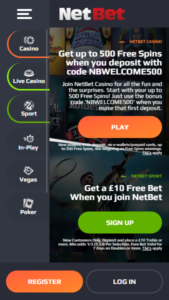 NetBet casino website