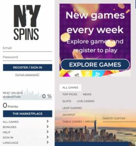 NYspins casino website