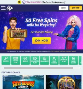 PlayOJO casino website