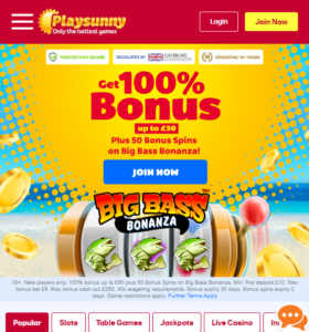 Play Sunny casino website