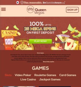 QueenVegas casino website
