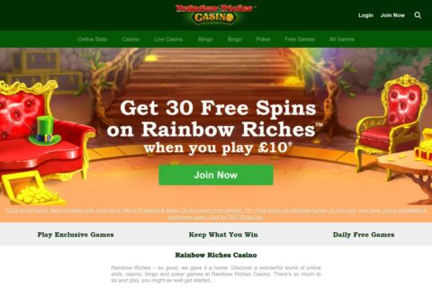 Rainbow Riches Casino casino startsidan