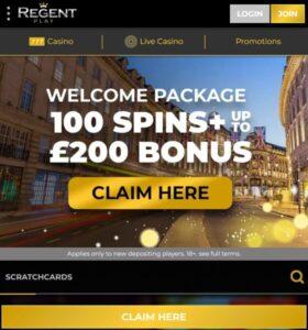 Regent Play casino website