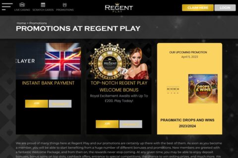 Regent Play Casino kampanjer