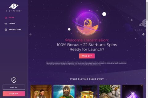 Slot Planet casino startsidan